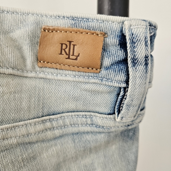 Lauren Ralph Lauren Jeans 22W Washed Denim Raw Hem Stretch Denim Crop Length - Picture 6 of 10
